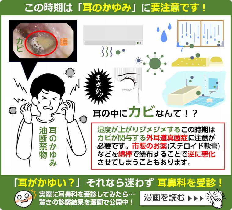 漫画でわかる耳の痒み